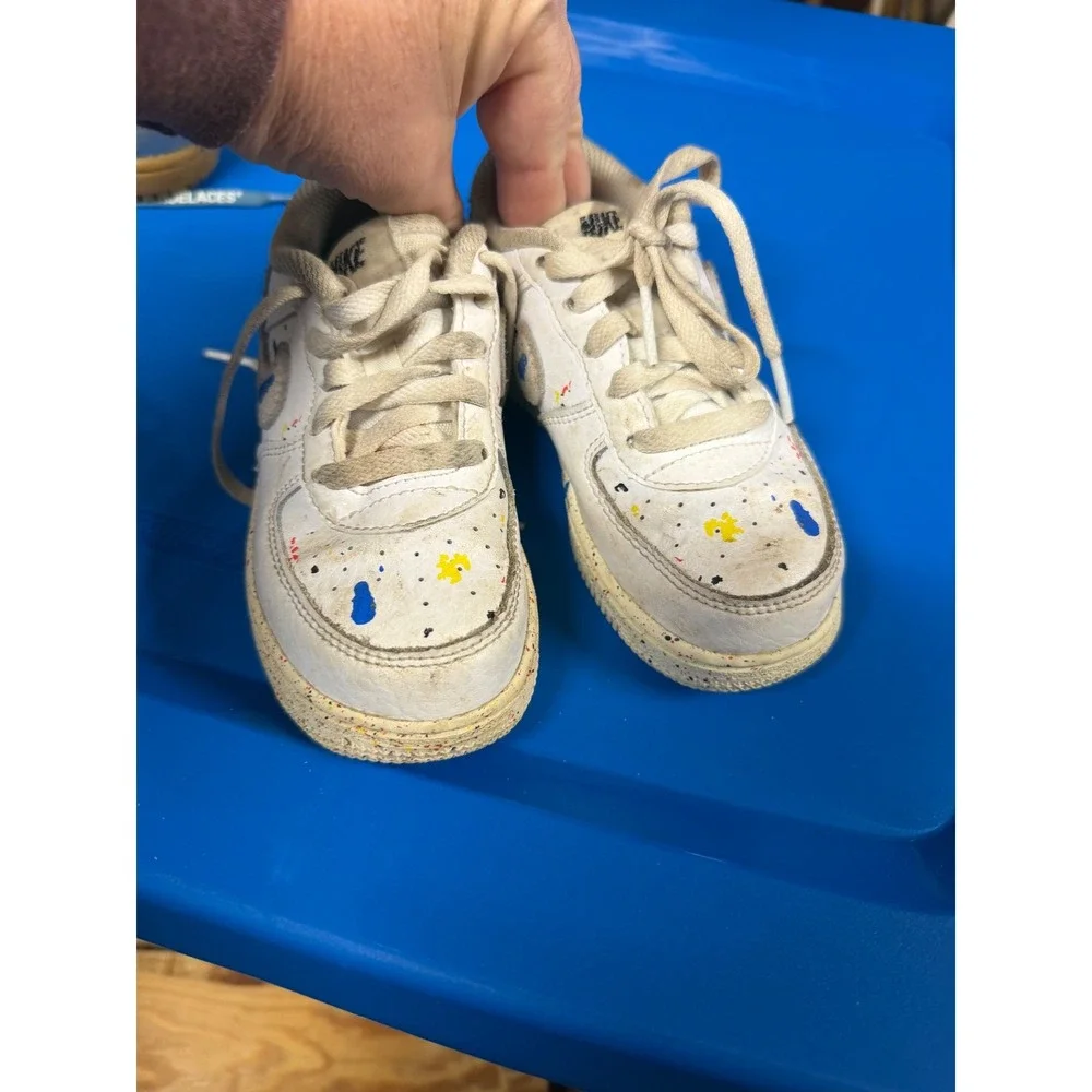 toddler nike dunks with splatter‎ paint 9c - Picture 2 of 5